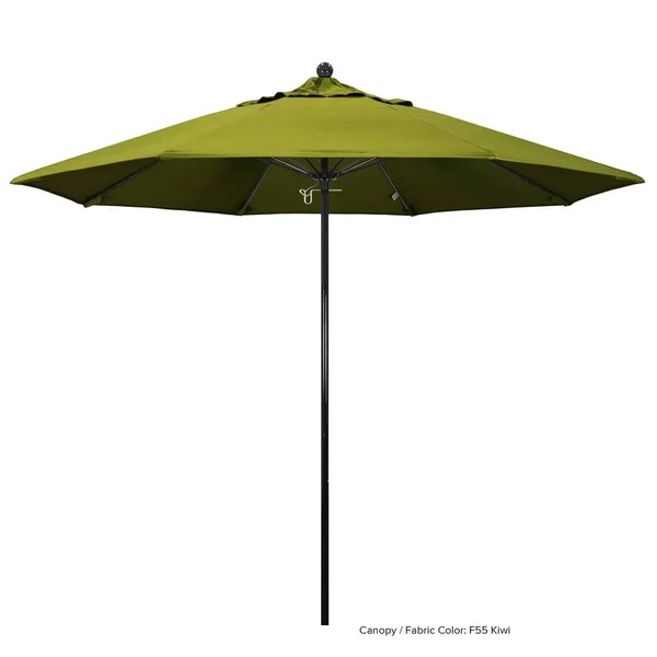 California Umbrella 9& Complete Fiberglass Market Umbrella; Olefin Pacific Blue