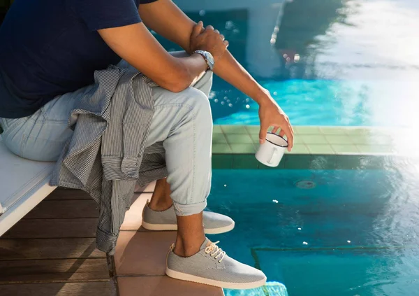 CLAE Ellington Textile 7.5 - Navy White Denim, NWD Derby Sneakers Unisex