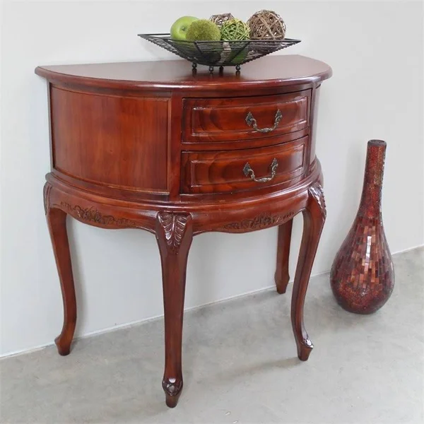 Pemberly Row 2 Drawer Console Table in Walnut Stain