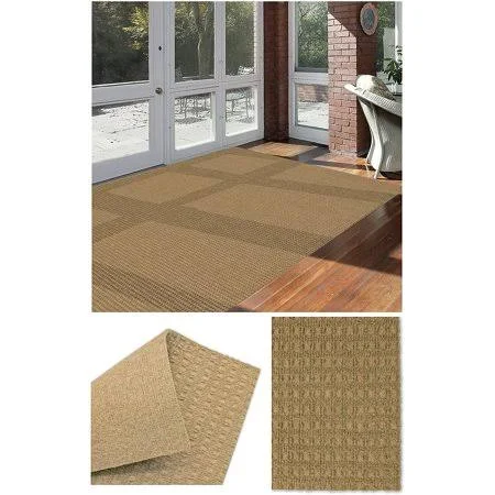 3&x8& Soft and Durable Interlace Indoor - Outdoor Area Rugs Lightweight and Flexible for Easy Cleaning and Transport (Color: Che