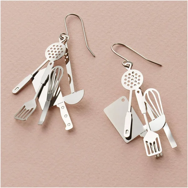 David Howell & Company Cook&s Utensils Dangle Earrings - Chef&s Kitchen Tools
