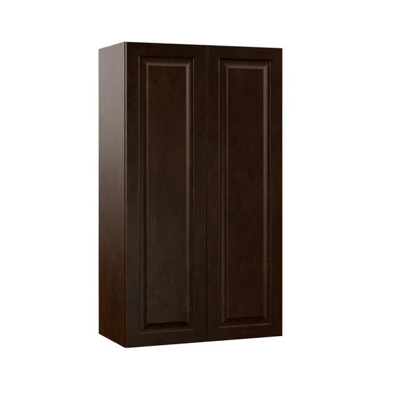 Hampton Bay Designer Series Gretna Assembled 24x42x12 in. Wall Kitchen Cabinet in Espresso, Brown