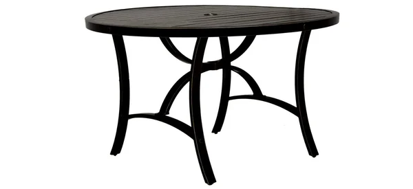 Brazos 48 inch Patio Aluminum Round Dining Table - N/A