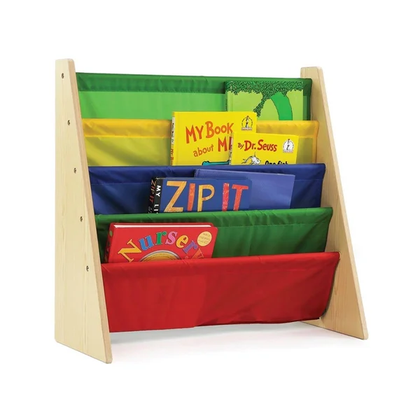 Tot Tutors Kids Book Rack Storage Bookshelf, Natural Primary Collection