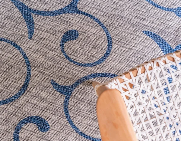 Unique Loom Outdoor Curl Rug - Light Gray (9& 0 x 12& 0)