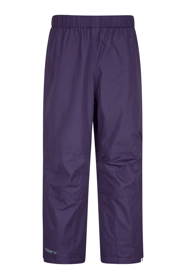 Mountain Warehouse Spray Kids Waterproof Pants - Purple, Size 6X-8
