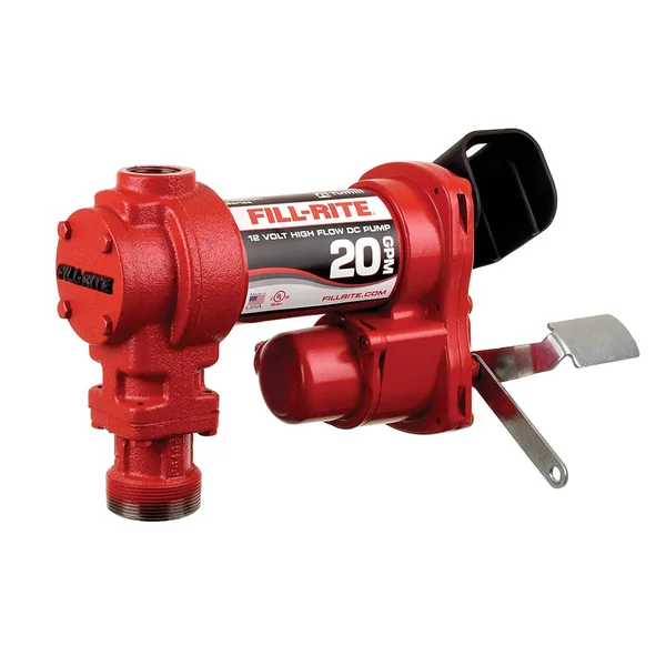 Fill-Rite FR4220HDSFQ Self-Priming Cast Iron 12V 20-GPM Fuel TRANSFER Pump Kit - Red