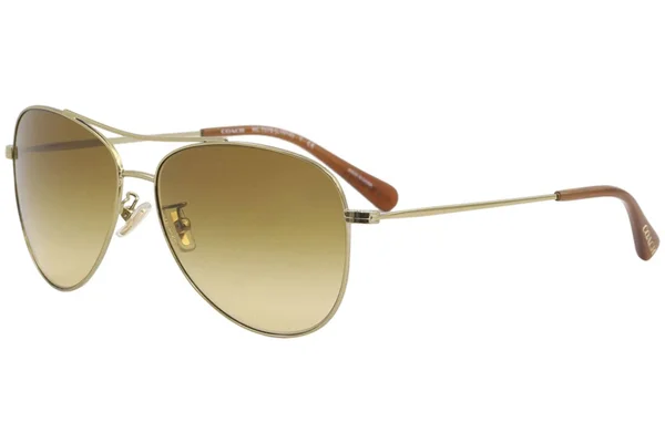 Coach HC7079 L1013 Metal Sunglasses, 93222L Light Gold