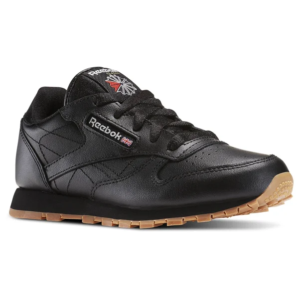 Reebok Classic Leather Black/Gum Preschool Kids& Shoes - Size: 1.5