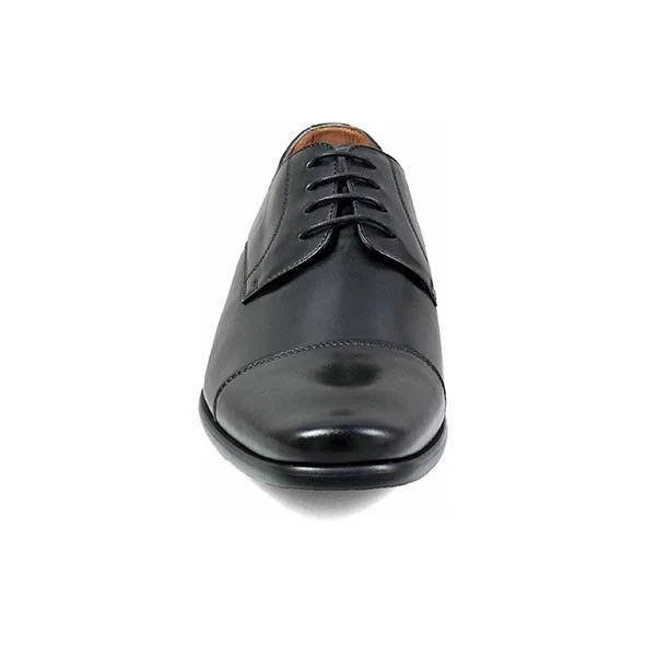Florsheim Men's Postino Cap Toe Oxford - Size: 7, Black Smooth Leather