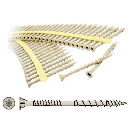 QuikDrive dsvg212s #10 x 2-1/2x22 T-25 Gray Collated Decking Screw