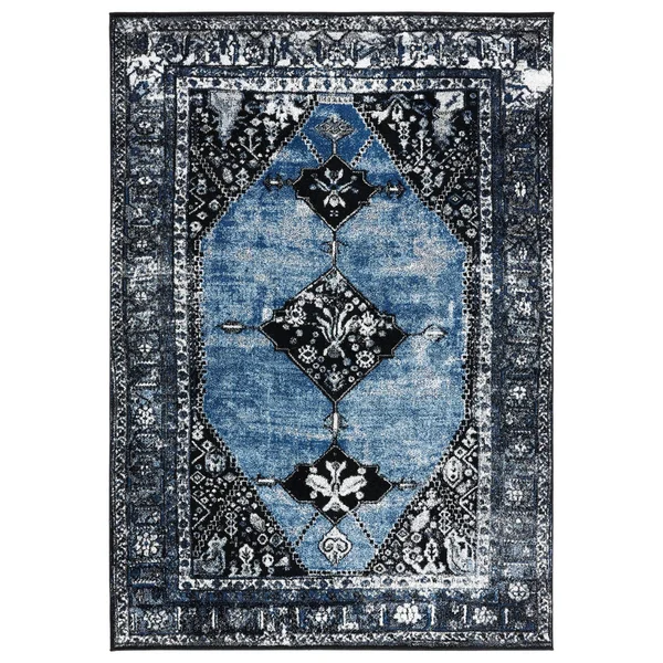 Safavieh Vintage Hamadan Rug Collection VTH217Q - Red - Light Blue - 8& x 10&