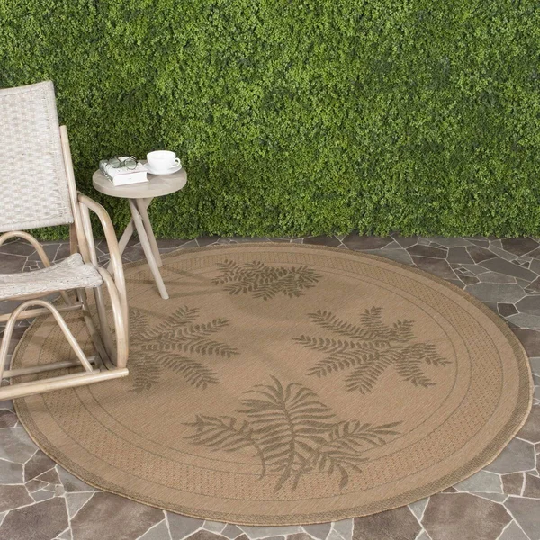 Safavieh Courtyard Natural/Gold 8 ft. x 11 ft. Indoor/Outdoor Area Rug
