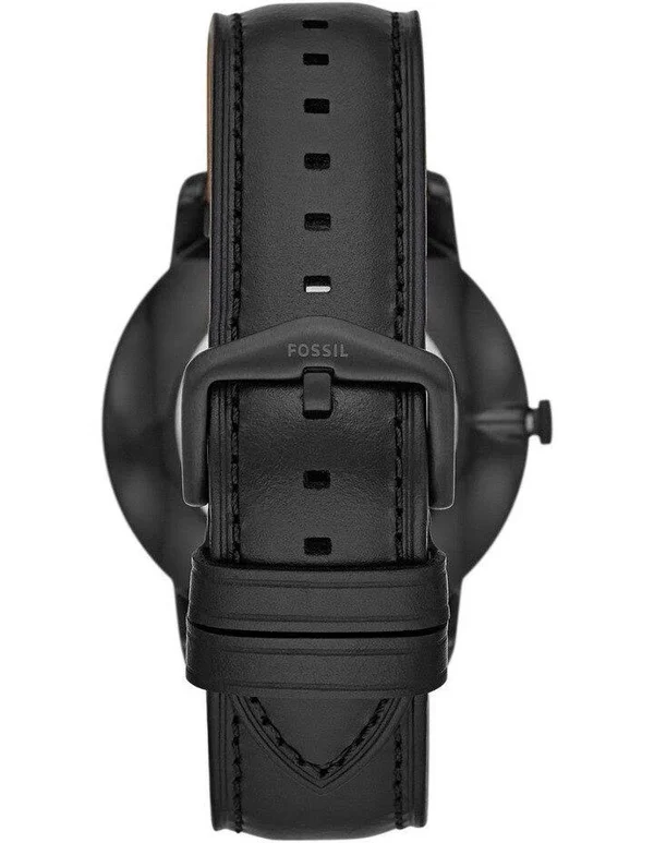 Fossil The Minimalist Mono Men Black Leather Watch Fs5500Set