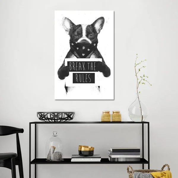iCanvas Rebel Dog Art by Balazs Solti Canvas Art Wall Decor ( Decorative Elements > Signs art)