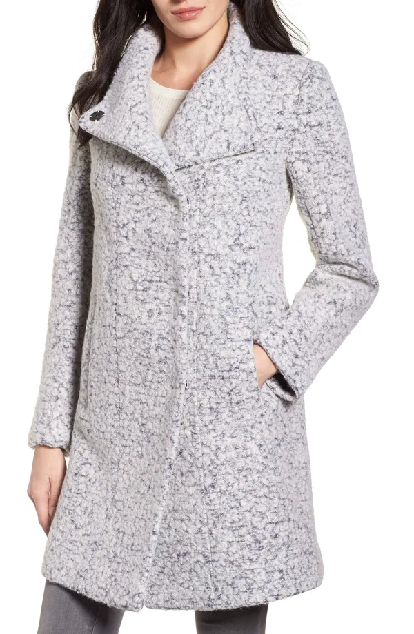 Kenneth Cole New York Women's Pressed Wool-Blend Boucle Coat