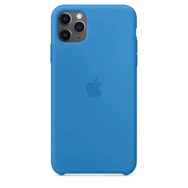 Apple - iPhone 11 Pro Max Silicone Case - Surf Blue