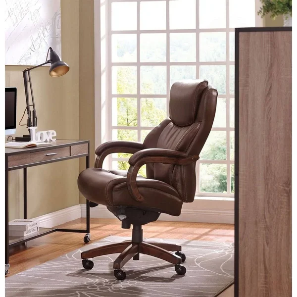 Serta at Home La-Z-Boy Delano Executive Office Chair, Chestnut Brown