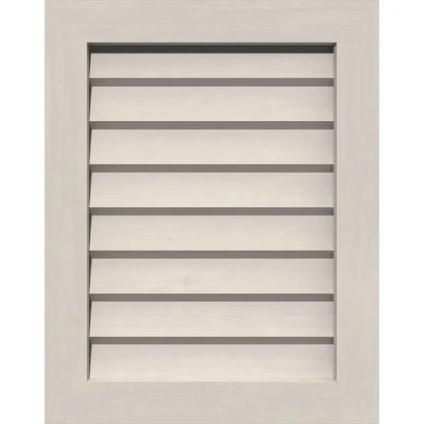 Ekena Millwork GVWVE20X1202SDPPI 20x22W x 12x22H Vertical Gable Vent (25x22W x 17x22H Frame Size): Primed, Non-Functional, Smoot