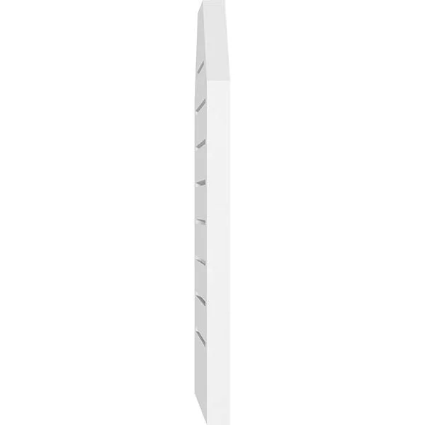 Ekena Millwork GVPOT38X2802SF 38x22W x 28x22H Octagonal Top Surface Mount PVC Gable Vent: Functional - w/ 2x22W x 1-1/2x22P Brick