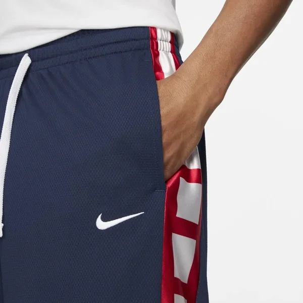 Nike Men's Dri-Fit Elite Stripe Basketball Shorts - XXL, Blue