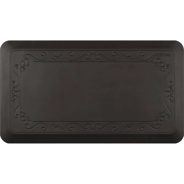 Smart Step Home Collection 72 inch by 20 inch Fleur-de-lys Mat, Tan, 72 x 20 x 5