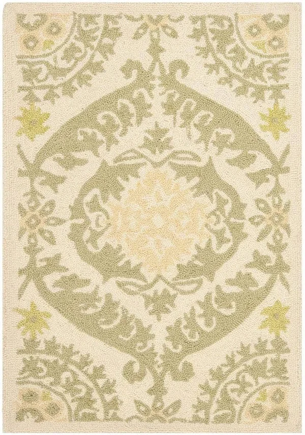 Safavieh Chelsea HK356C 7&6x22 x 9&6x22 Oval Beige, Green Rug