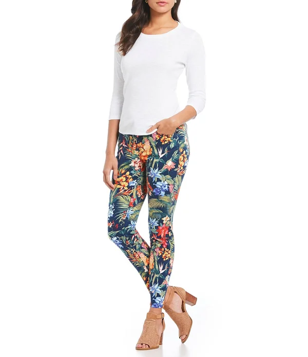 Tommy Bahama Ashby 34 Sleeve Jewel Neck Tee - M