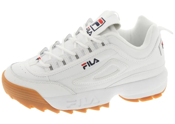 Fila Men's Disruptor II Premium Shoes White - Navy, Gum 12
