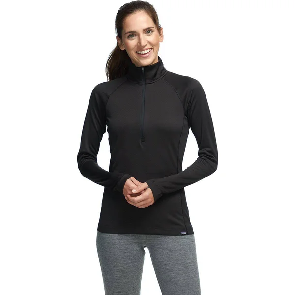 Patagonia Women's Black Capilene Midweight Zip-Neck