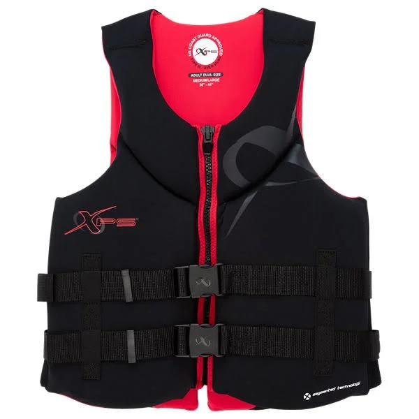 XPS Segmented Neoprene Life Jacket - Black/Red - XL/2XL
