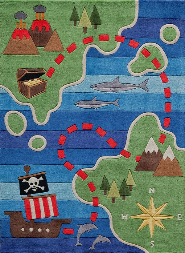 Momeni Lil Mo Whimsy Area Rug, Multi, 5& x 7&