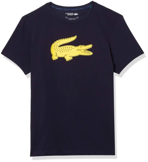 Lacoste Men Sport 3D Print Crocodile Jersey T-Shirt Blue XXL