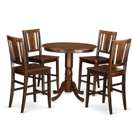 Palmateer Counter Height Solid Wood Rubberwood Dining Set Alcott Hill