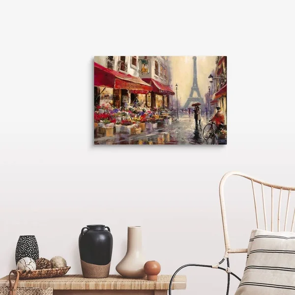 April in Paris, Large Solid-Faced Canvas Wall Art Print, Great Big Canvas