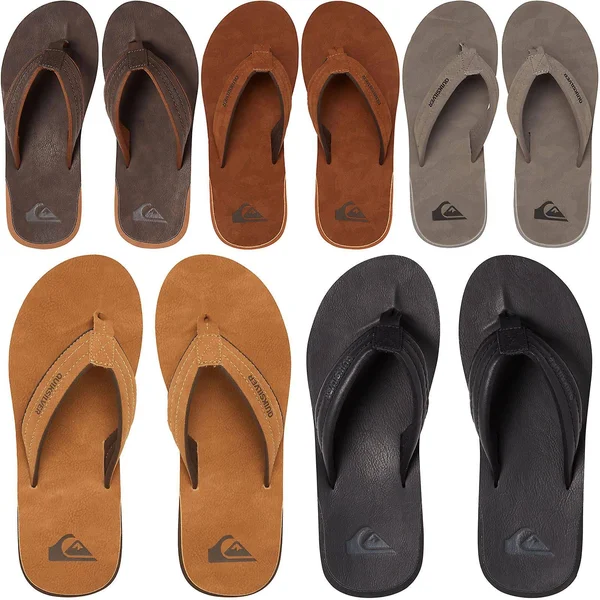 Quiksilver Carver Nubuck Flip Flops - Brown