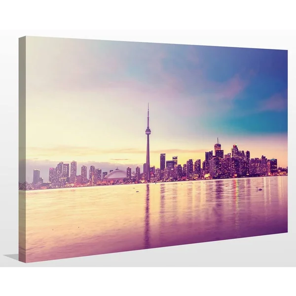 Picture Perfect International Toronto at Dusk Giclee Print Canvas Wall Art, 30 Inches x 40 Inches x 1.5 Inches
