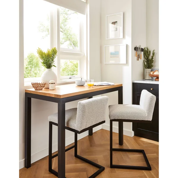 Room & Board - Modern Parsons Counter Table w/ Leg 18d 36W 35h in Sand, Ash w/ Sand Sta 1.5x22 in Top w/ Taupe Base