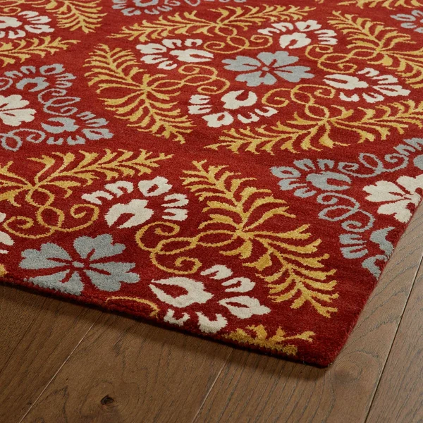 Kaleen Melange MLG03-25 Red Rug - 5 ft x 7 ft 9 in