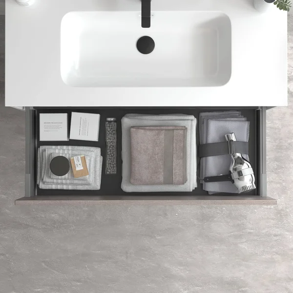 32x22 Bathroom Vanity Cabinet + Ceramic Sink - Tribeca, W 32 x H 20 x D 18 in RHD Weathered