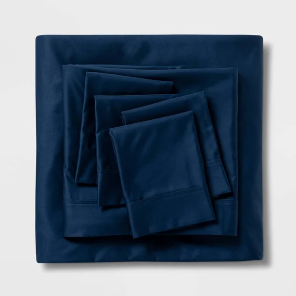 Twin/Twin XL 4pc 800 Thread Count Solid Sheet Set Indigo - Threshold Signature