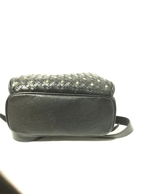 Michael Kors Abbey Medium Studded Backpack Pebbled Leather (Black)