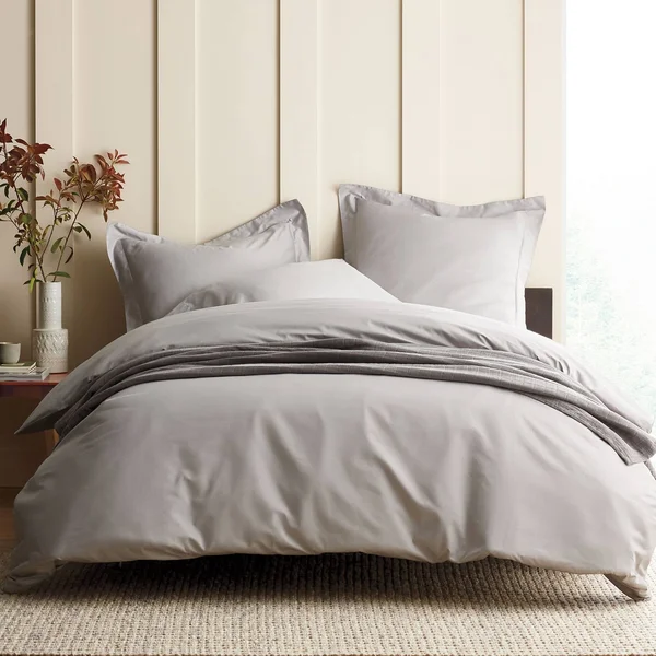 Legends Hotel Supima Cotton Sateen Duvet Cover - Blue Haze, Size Twin, The Company Store