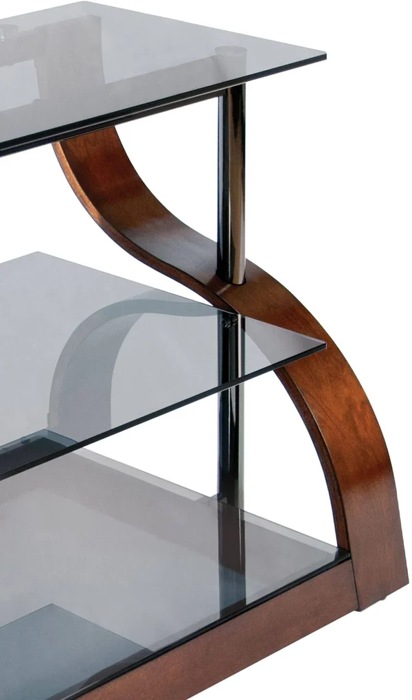 Bello 52x22 Curved Wood TV Stand in Espresso - CW343