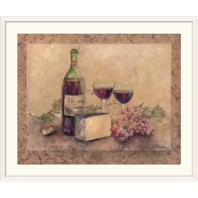 Anjennette California Cabernet& by Marilyn Hageman Painting Print Winston Porter Size: 32x22 H x 38x22 W x 1x22 D, Format: White