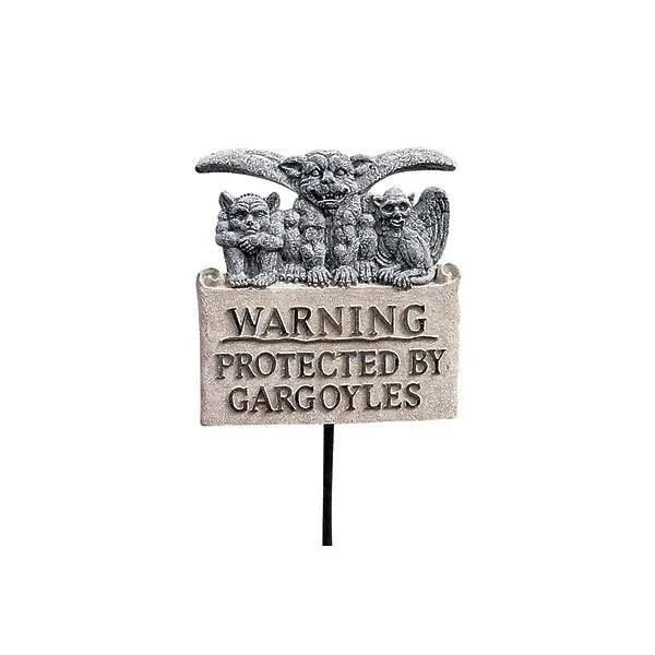 Design Toscano Beware of Gargoyles Sign - Set of 2