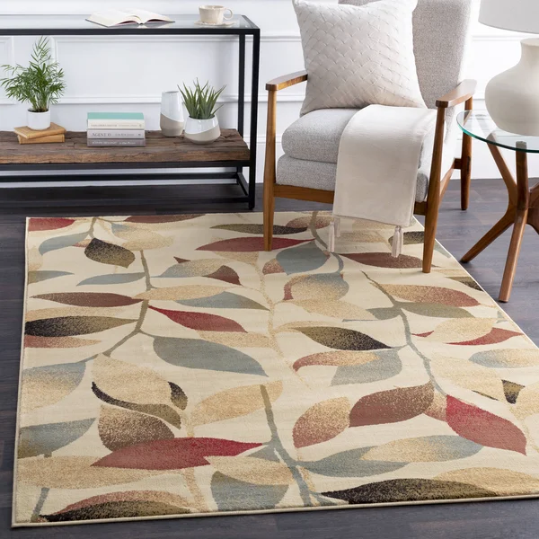 Transitional BHS-0058104 Turkish Poly Beige Floral Rug - 5&3x22 x 7&6x22
