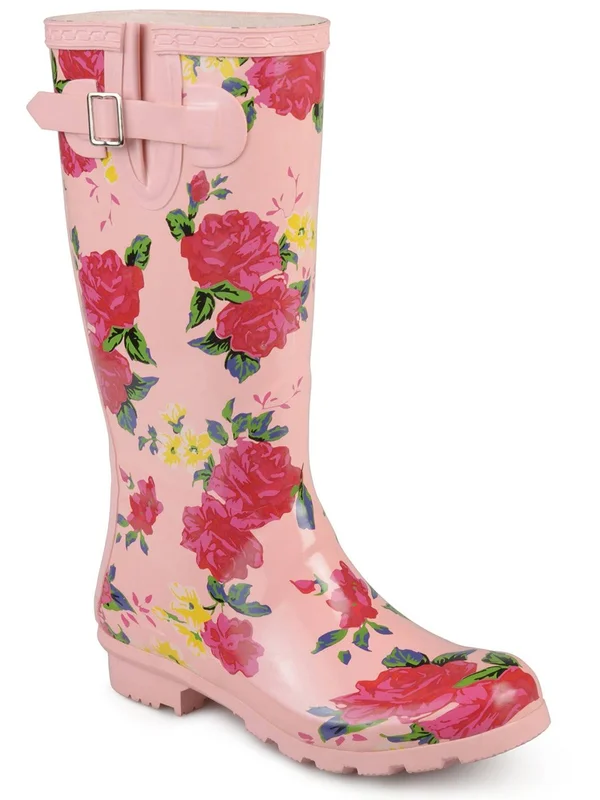 Journee Collection Women's Mist Rainboot - Black Dot