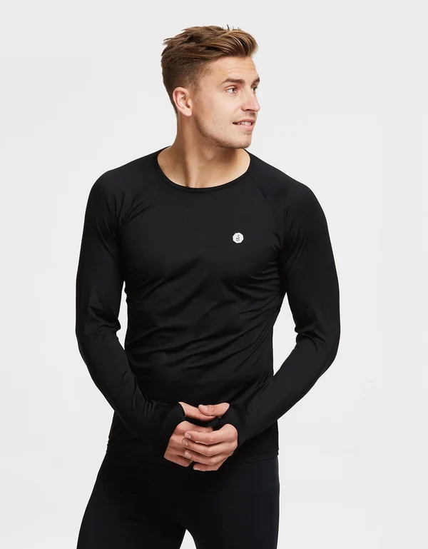 UPF 50+ Long Sleeve Sun Protective Base Layer for Men, Sun Safe Tops White