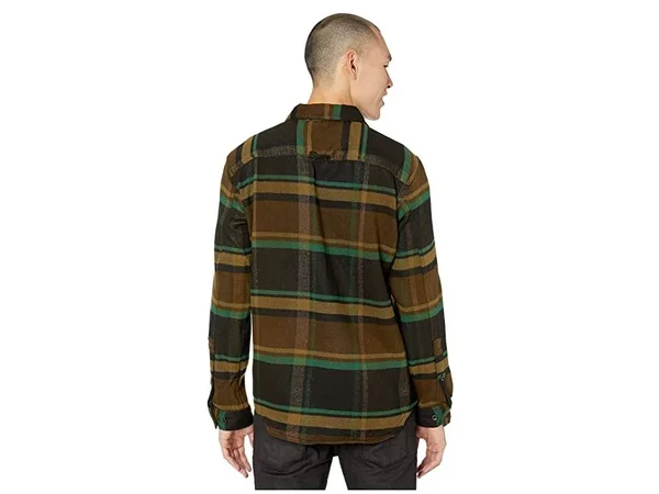 Columbia Men's Deschutes River Heavyweight Flannel - Olive Green Oversized CHECK, Medium